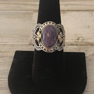 Desak Nyoman Suarti Purple Cabochan Stone Ring.